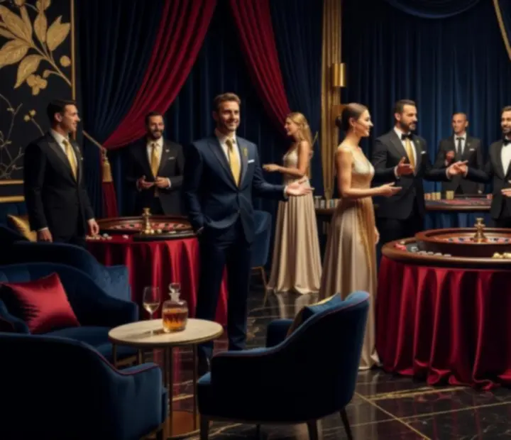 Elegancka sala eventowa przygotowana na wieczór rozrywki