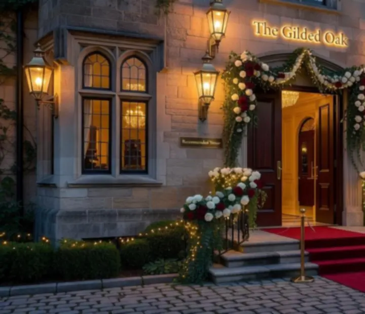 Zestaw różnych stylowych lokacji: hotel, loft, rezydencja ogrodowa